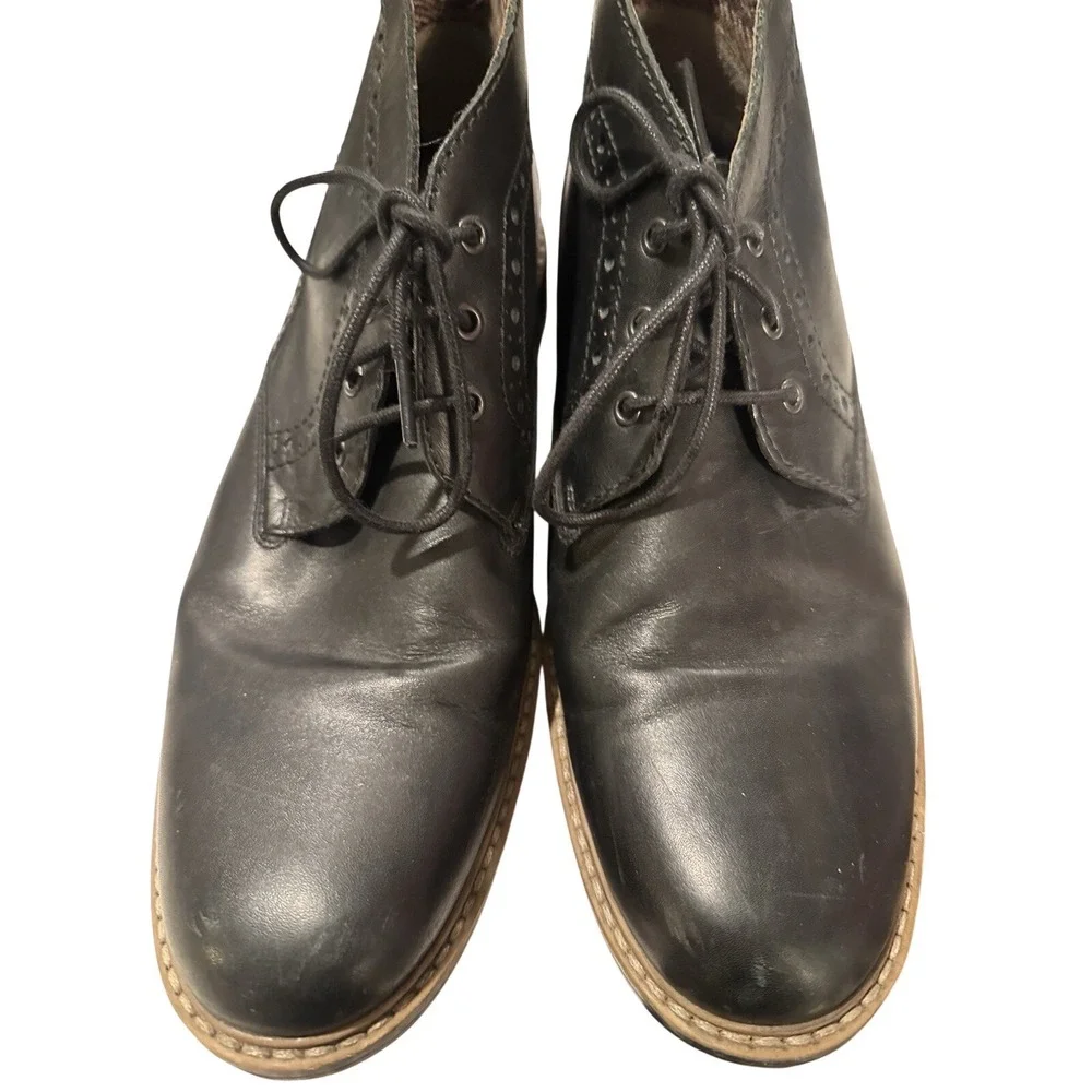 Men's Size 10.5 BOSTONIAN Black Leather Chukka Boots Excellent Condition
